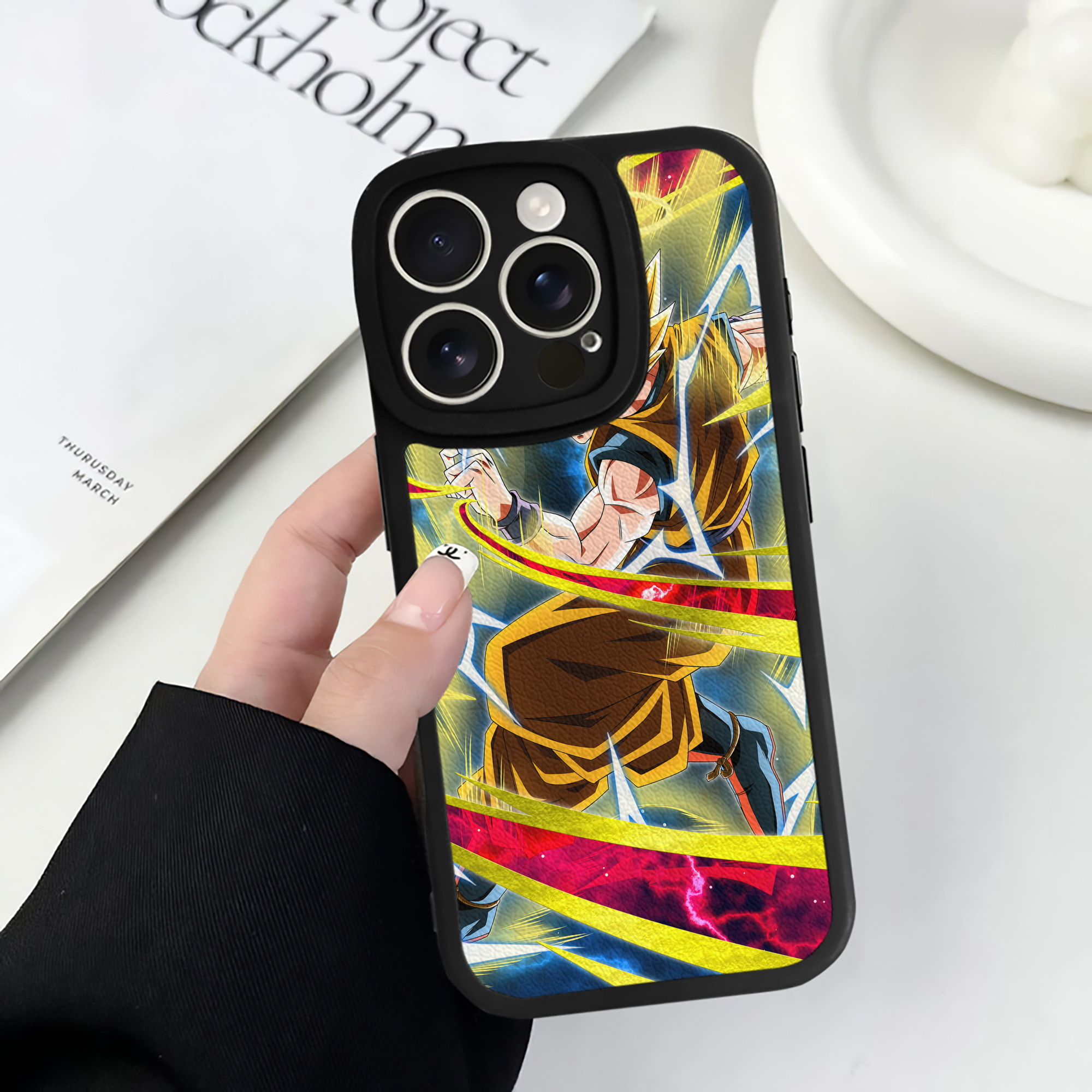 （画像用） ドラゴンボール DRAGON BALL 【iPhone 16シリーズ対応】シリコンスマホケース（レザー調） 材質：シリコン